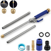 Raddile Power Washer Hose Attachment front view with blue design