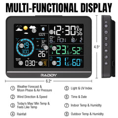 Raddy UV-6 outdoor sensor with rain funnel and wind vane