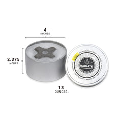 Radiate Portable Campfire lit, showcasing warm glow