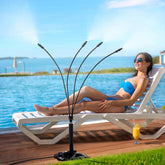 Rafow Portable Misting System with adjustable mist tube and base