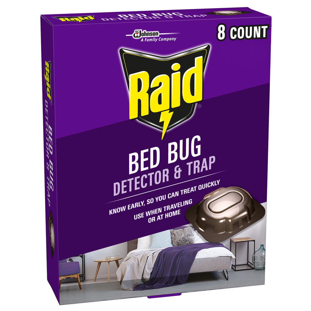 Raid Bed Bug Detector & Trap 8 Count, Violet packaging front view