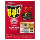 Raid Double Control Large Roach Baits, 8 Count Pack front view