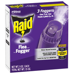 Raid Flea Fogger Plus Killer front view, 5 Oz can