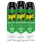 Raid House & Garden Bug Killer Spray front view, 11 oz can