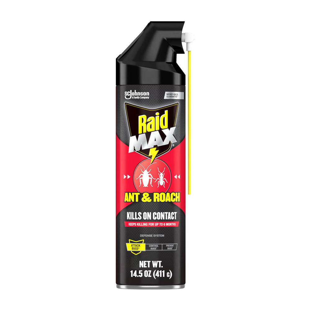 Raid Max Ant and Roach Spray 14.5oz front view