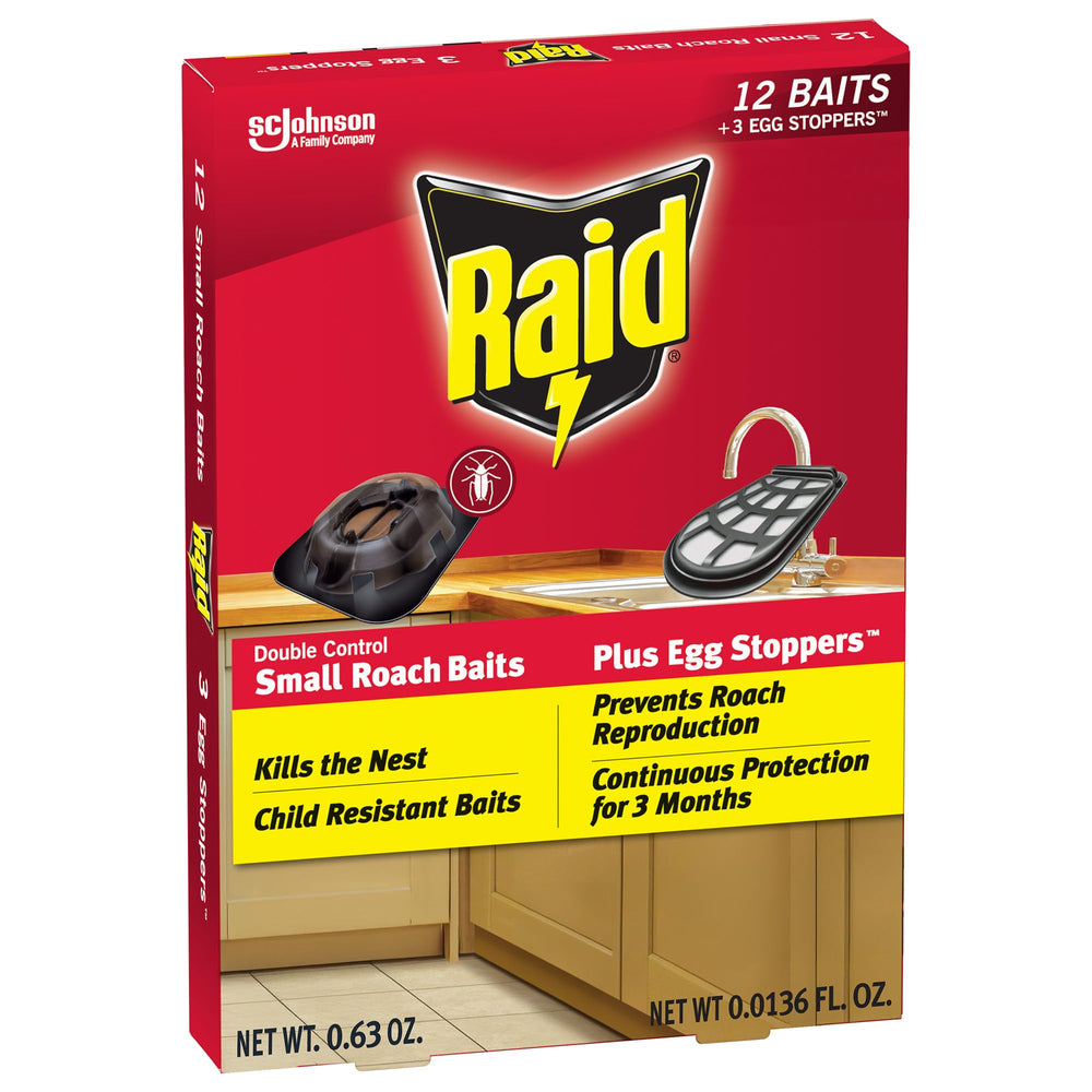 Raid Roach Killer Baits pack with 12 baits front view