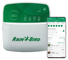 Rain Bird ARC6 Indoor WiFi Irrigation Controller front view with display