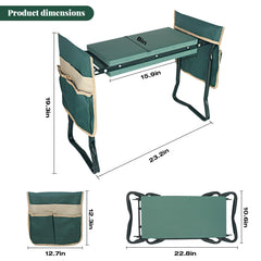 RAIN SPIRIT Garden Kneeler side view showing foldable design