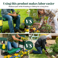 RAIN SPIRIT Garden Kneeler with two detachable tool pouches