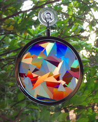 Rainbow Symphony Suncatcher showing crystal prism in sunlight