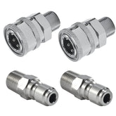 Raincovo Pressure Washer Quick Connect fittings set, 4 pieces