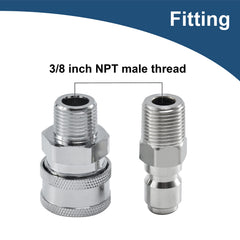 Raincovo stainless steel pressure washer fittings with chromed brass