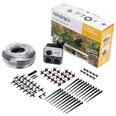 Raindrip Drip Irrigation Kit packaging with timer and components
