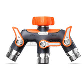 RAINPOINT 3 Way Hose Splitter front view in orange