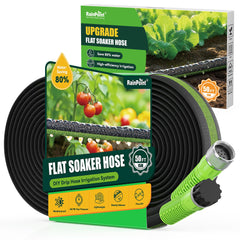 RAINPOINT 50FT Flat Soaker Hose green model front view