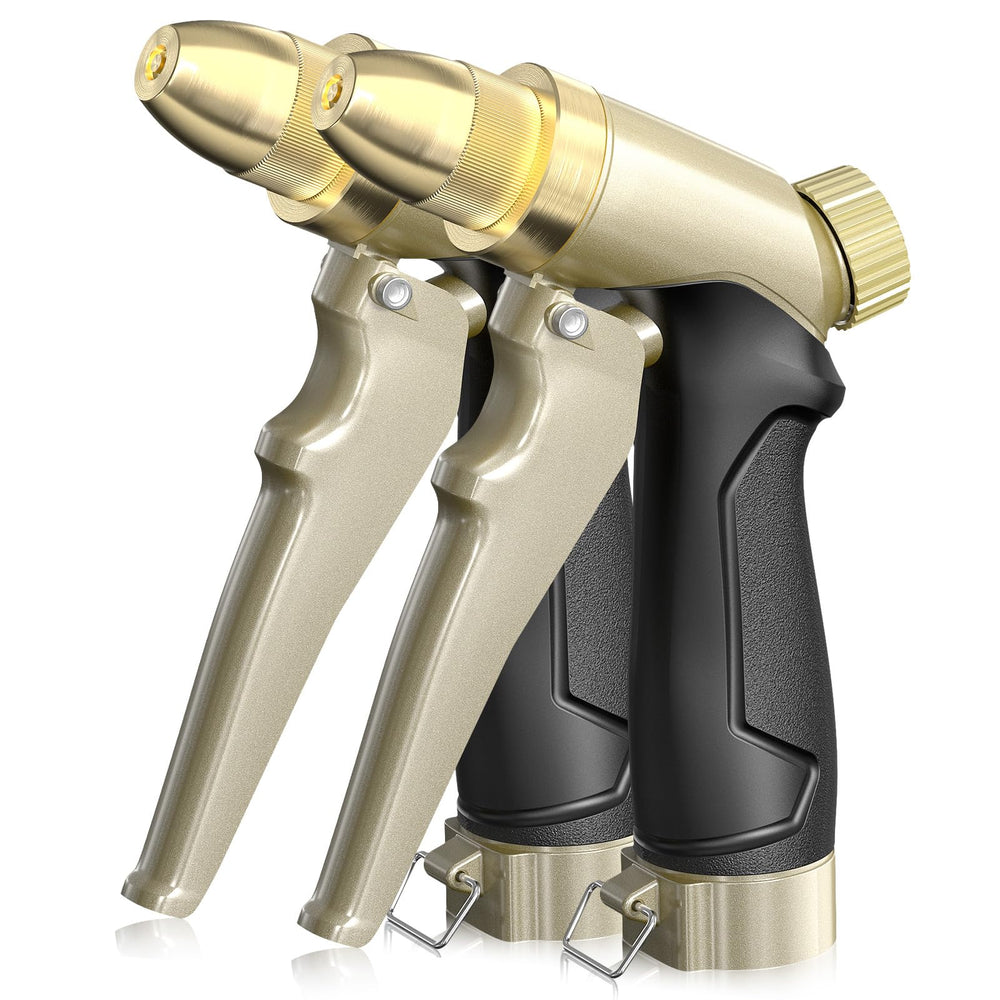 RAINPOINT Garden Hose Nozzle front view in gold colour