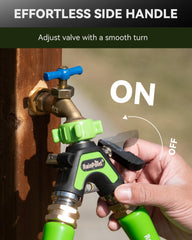 RAINPOINT Garden Hose Splitter with hoses attached