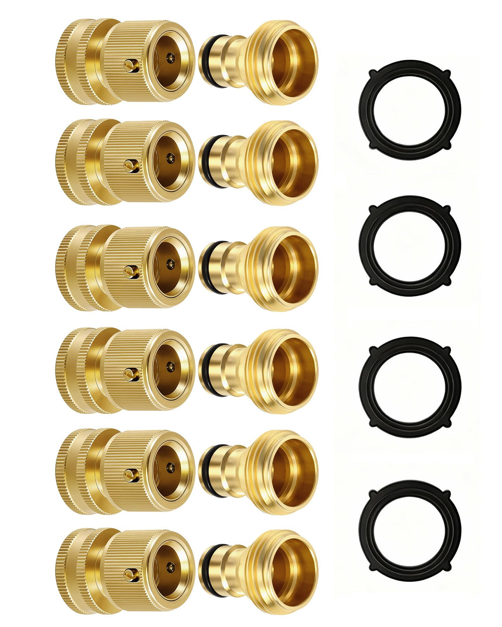 RAINPOINT Quick Connect Hose Fittings complete brass kit with connectors