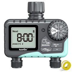 RAINPOINT Sprinkler Timer front view with LCD display