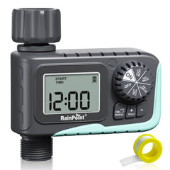 RAINPOINT Sprinkler Timer Outdoor front view with large LCD display