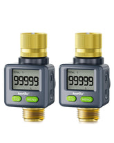 RAINPOINT Water Flow Meter with brass inlet and outlet front view