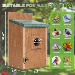 Raised mesh floor of Gtongoko Bluebird House for young birds
