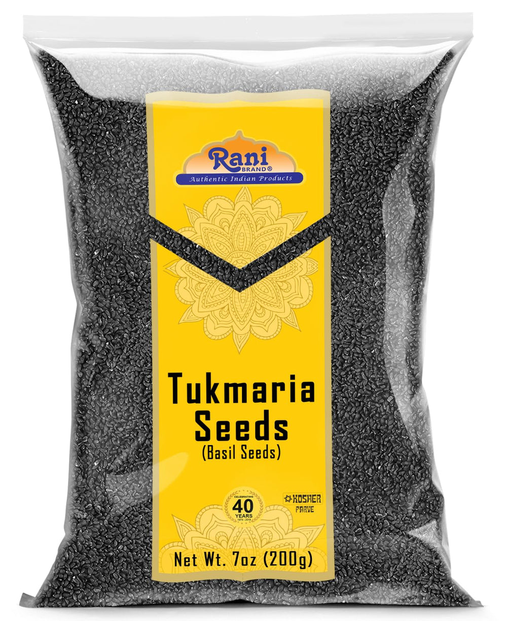 Rani Brand Tukmaria Holy Basil Seeds 200g front view
