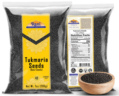 Rani Brand Tukmaria Holy Basil Seeds 200g packaging details