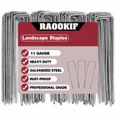 RAOOKIF 12 Inch galvanized garden landscape staples front view