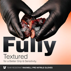 Raxwell BBQ Gloves in use while handling hot food