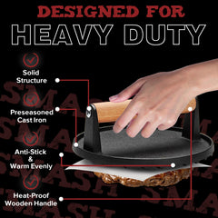 Rectangle smasher tool included in Grilliance burger press kit