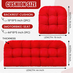 Rectangular sofa cushion from Barydat measuring 19 x 44 inches