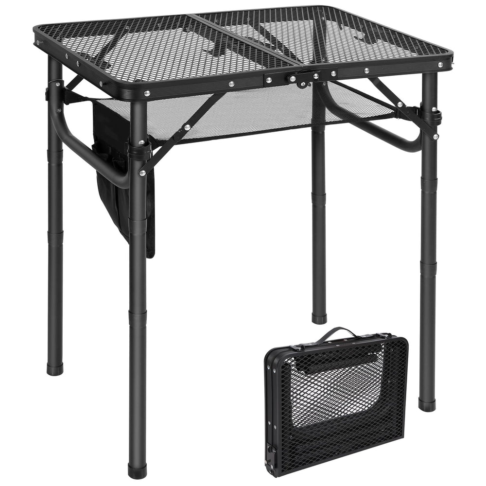 RedSwing Folding Grill Table front view, black mesh top