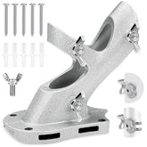 REERON 1-inch flag pole holder bracket side view with silver finish