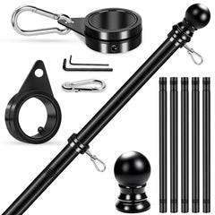 REERON 6 FT Stainless Steel Flag Pole Kit front view