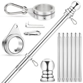 REERON 7 FT Stainless Steel Flag Pole Kit front view