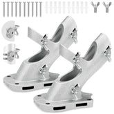 REERON flag pole holder front view in silver