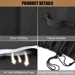 Reflective tape on QuliMetal grill cover for visibility
