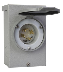 Reliance Controls PB30 Power Inlet Box front view in gray
