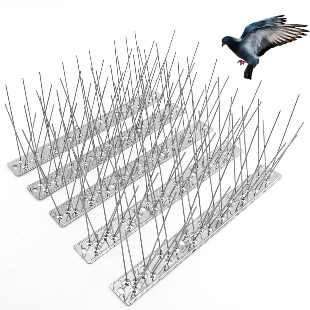 REMIAWY Bird Spikes silver stainless steel strip front view