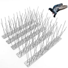 REMIAWY Bird Spikes silver stainless steel strip front view
