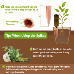 REMIAWY plant watering device with wine bottle attached
