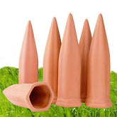 REMIAWY Plant Watering Devices 6 Pack terracotta watering stakes front view