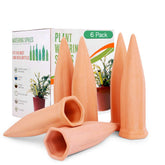 REMIAWY Plant Watering Stakes terracotta design front view