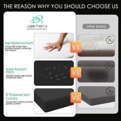 removable cover of idee-home chair cushion with zipper