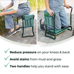 Removable tool pouch included with Abco Tech Garden Kneeler and Seat