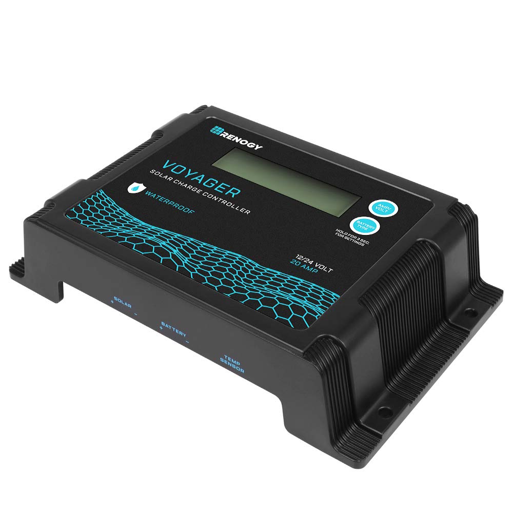 Renogy Voyager 20A PWM Solar Charge Controller front view