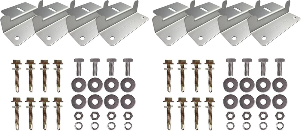 Renogy Z Brackets set front view with mounting hardware