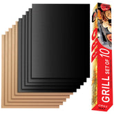 Renook Grill Mats set of 10, black and copper, front view