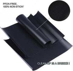 Renook Non-Stick Grill Mat cut into different shapes